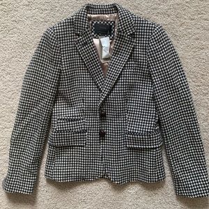 NWT J. crew Schoolboy Blazer Houndstooth Size 00